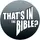 That's In The Bible?