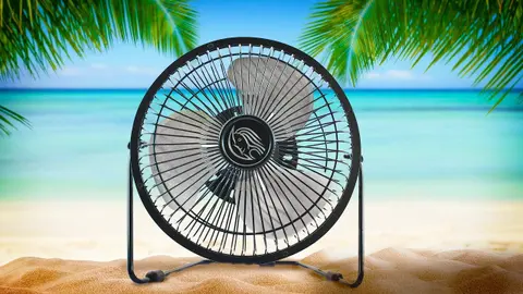 Fan & Ocean Sounds White Noise 🌊 Sleep, Study, Relax | 10 Hours Sleeping Sounds