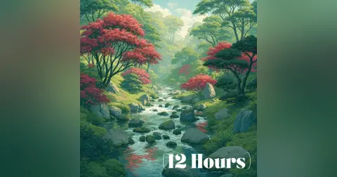 Garden Stream Sounds for Sleep 🌿 Silky Smooth Water Flow | Sleep Sound (12 Hours)