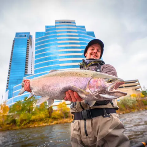 Fly fishing Debauchery on the Grand River with Tom and Max Werkman